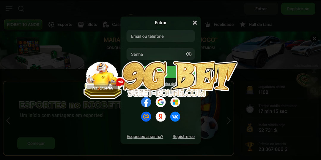 9g bet login